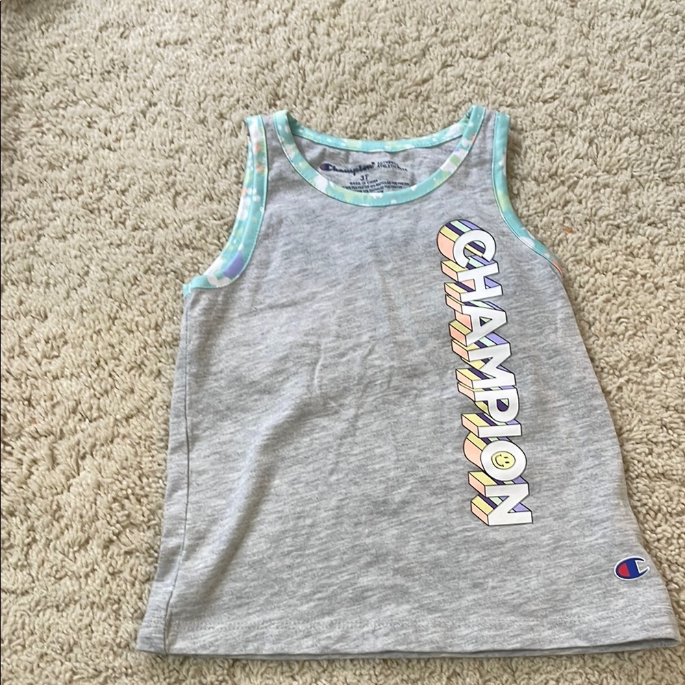 Champion Gray Tank Top with Bold Logo